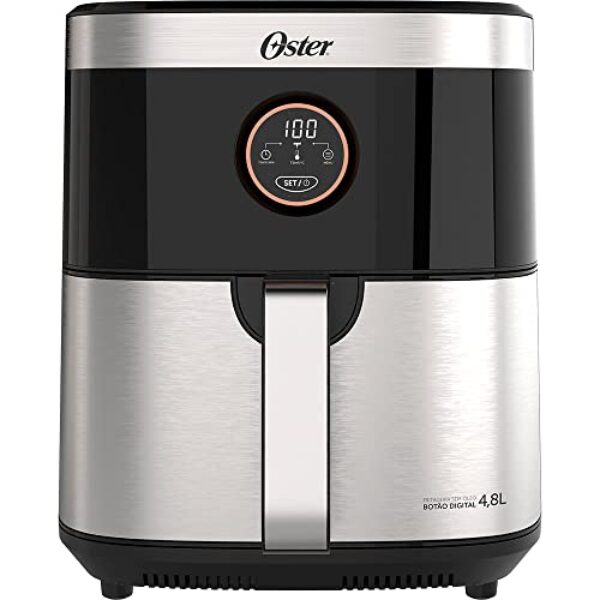 Fritadeira Oster Sem Óleo 2 em 1 Black, 4,8L, 110V, Inox/Preto, 1500W, OFRT660