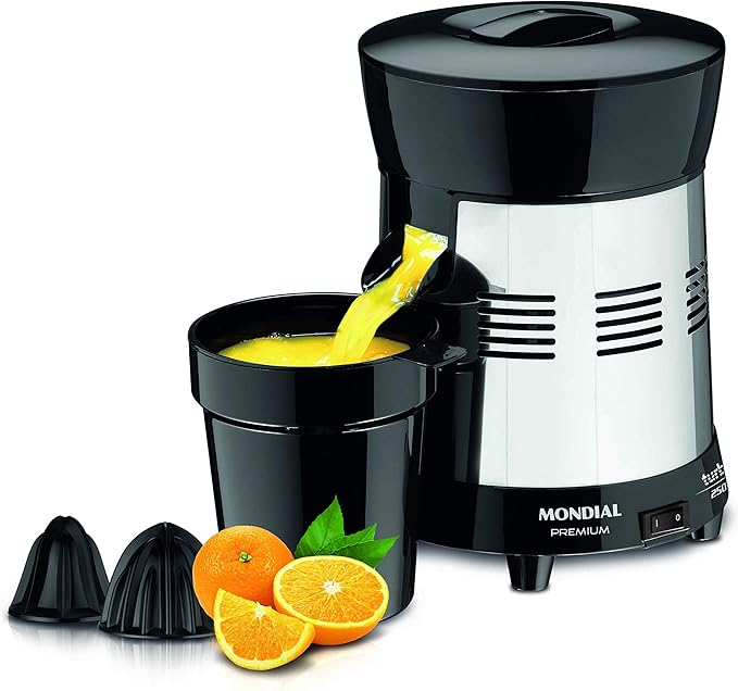 Extrator de Sucos Turbo Premium Mondial Preto/Inox