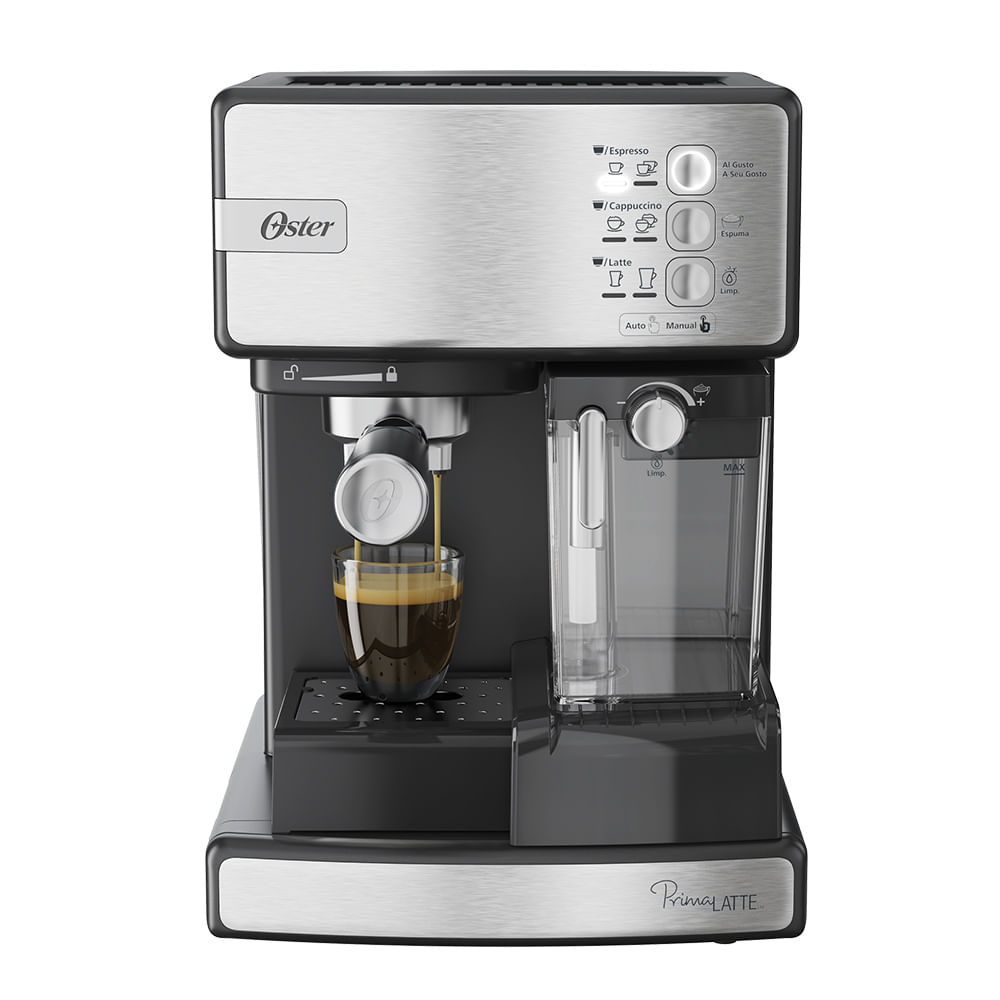 Cafeteira Oster PrimaLatte com vaporizador